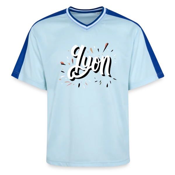 Lyon Dynamique Moderne sur T-shirt de foot unisexe en mesh