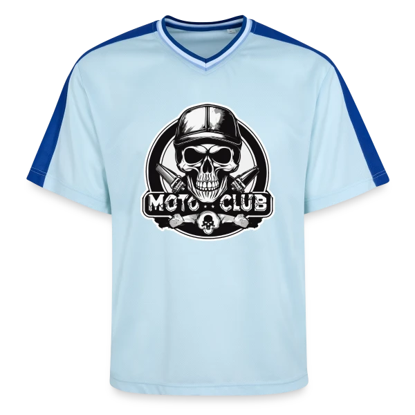Tête de Mort Motard Rétro – Club Moto sur T-shirt de foot unisexe en mesh