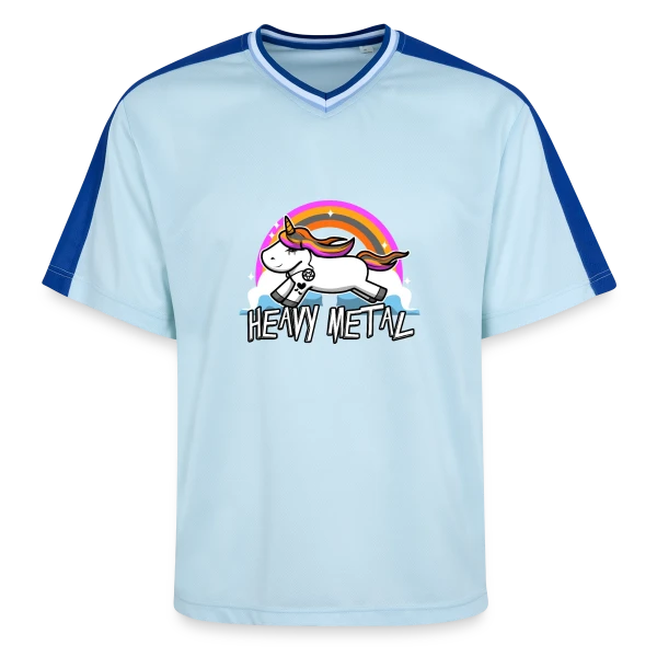 Licorne Heavy Metal Rockeuse sur T-shirt de foot unisexe en mesh