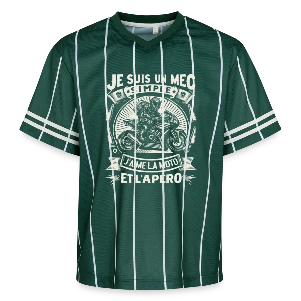 Humour Moto & Apéro - Pour Mec Simple sur T-shirt de foot unisexe en mesh