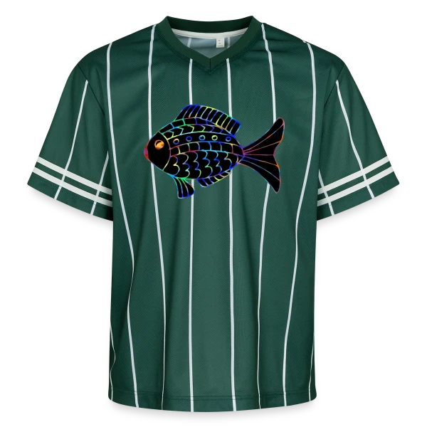 Passion Pêcheur - Motif Poisson sur T-shirt de foot unisexe en mesh