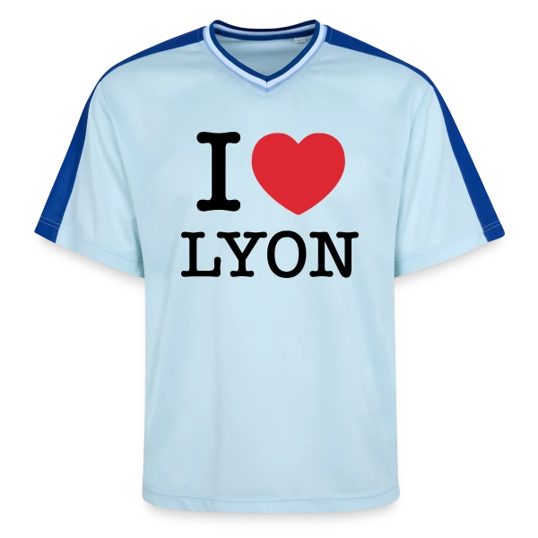 J'aime Lyon Classique sur T-shirt de foot unisexe en mesh