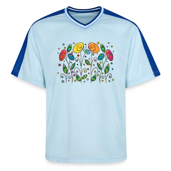 Fleurs Éclatantes sur T-shirt de foot unisexe en mesh