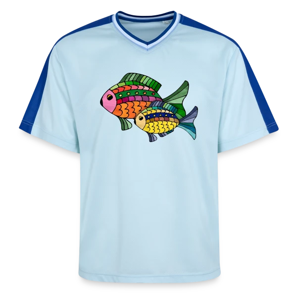 Passion Pêcheur sur T-shirt de foot unisexe en mesh