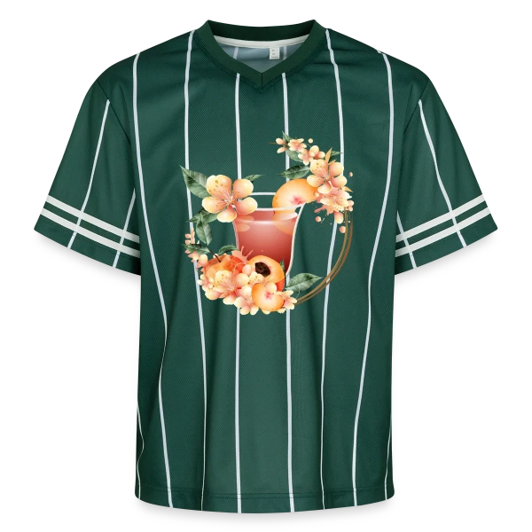 Cocktail Pêche en Fleurs: Douceur Estivale sur T-shirt de foot unisexe en mesh