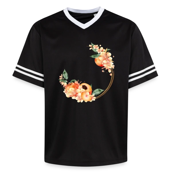 Pêche et Fleur en Couronne Tendance sur T-shirt de foot unisexe en mesh