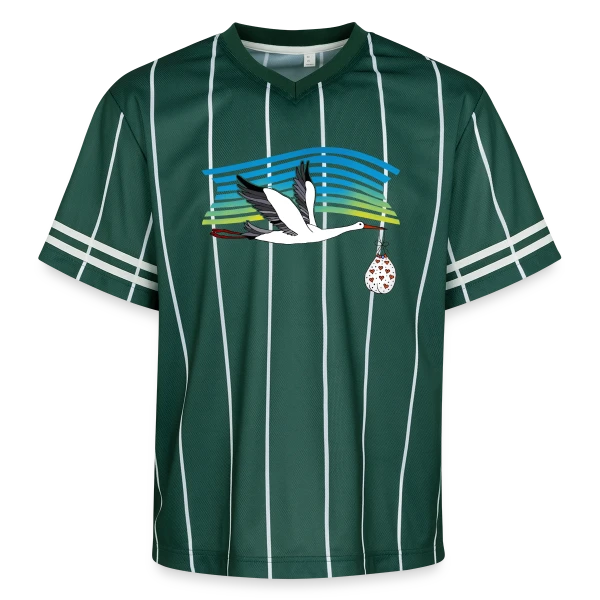 Cigogne Majestueuse sur T-shirt de foot unisexe en mesh