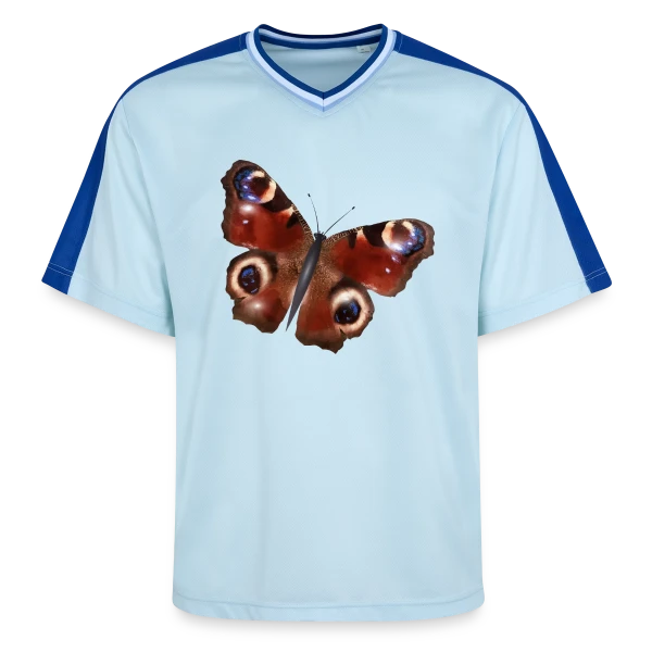 Élégance du Papillon Paon sur T-shirt de foot unisexe en mesh
