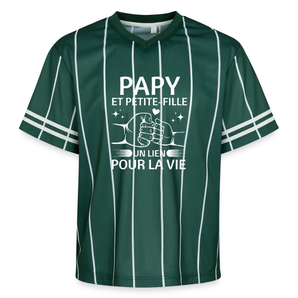 Papy et Petite-Fille - Un Lien pour la Vie sur T-shirt de foot unisexe en mesh