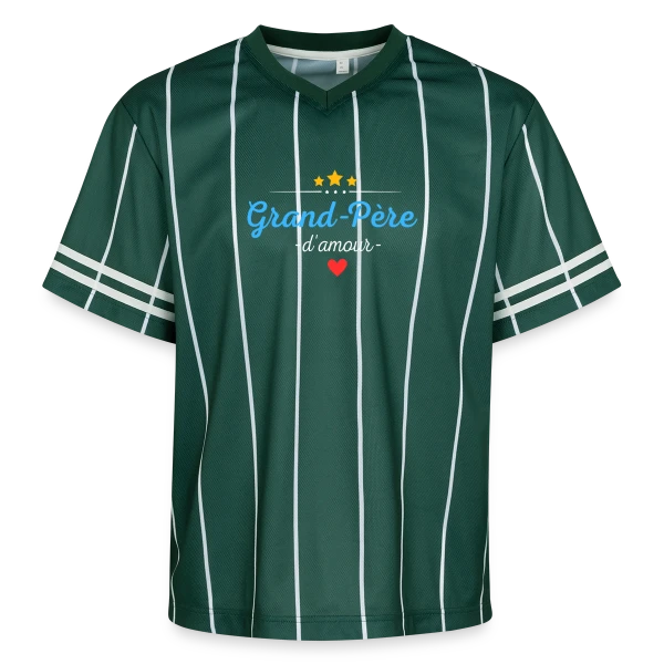 Grand-Père d'Amour : Personnalisé avec Noms des Petits-Enfants sur T-shirt de foot unisexe en mesh