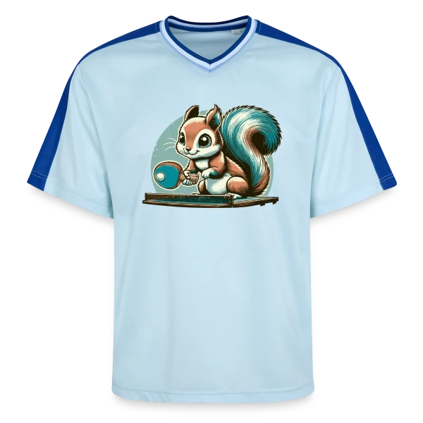 L'Écureuil Champion de Ping-Pong Cartoon sur T-shirt de foot unisexe en mesh