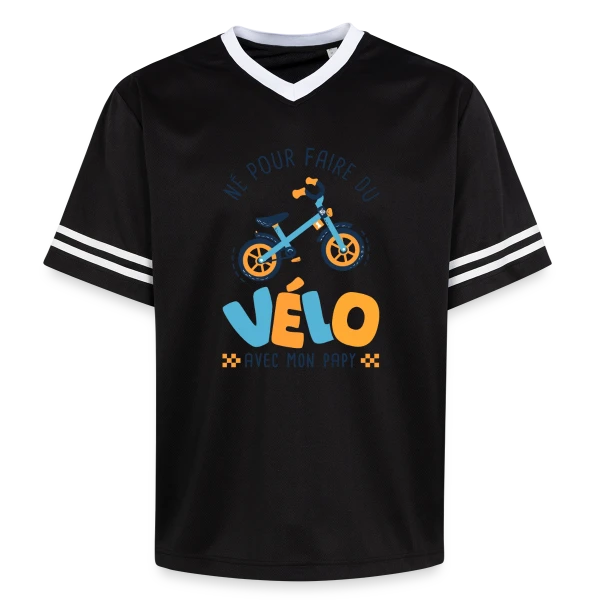 "Né pour le Vélo avec Papy" sur T-shirt de foot unisexe en mesh