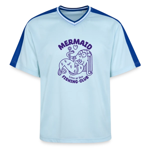 Club de Pêche Sirène Amour sur T-shirt de foot unisexe en mesh