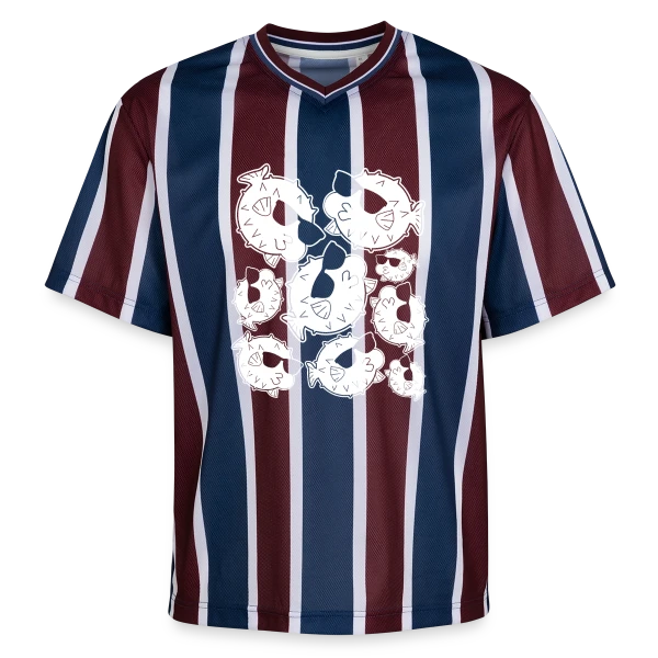 Poisson Globe Lunettes Cool sur T-shirt de foot unisexe en mesh