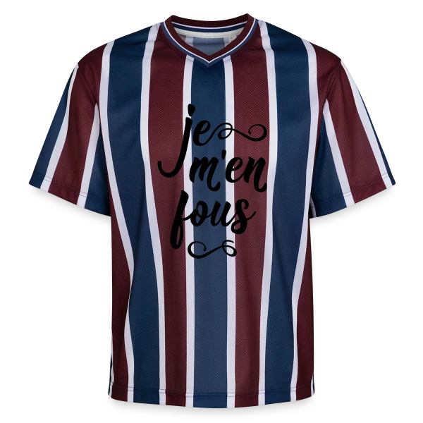 Je m'en Fous : L'Affirmation Décontractée sur T-shirt de foot unisexe en mesh
