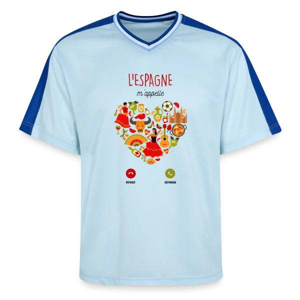 L'Espagne m'appelle : Destination soleil sur T-shirt de foot unisexe en mesh