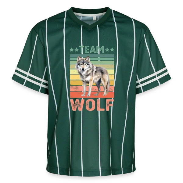 Équipe Loup Rétro sur T-shirt de foot unisexe en mesh