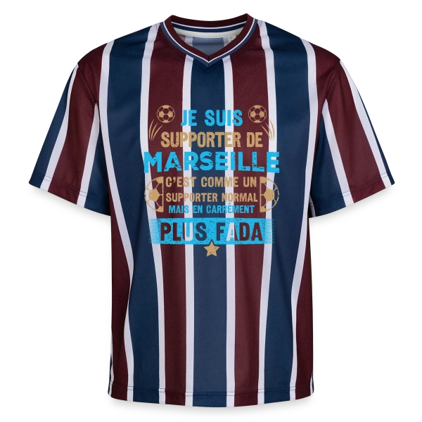 Supporter Marseillais Plus Fada sur T-shirt de foot unisexe en mesh