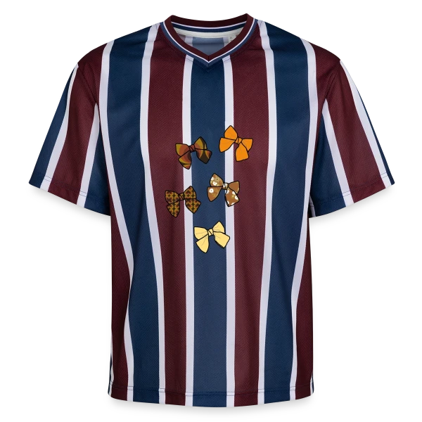 Nœuds Papillon Rétro Années 70 sur T-shirt de foot unisexe en mesh