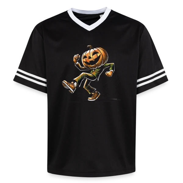Citrouille Dansante: Humour d'Halloween sur T-shirt de foot unisexe en mesh