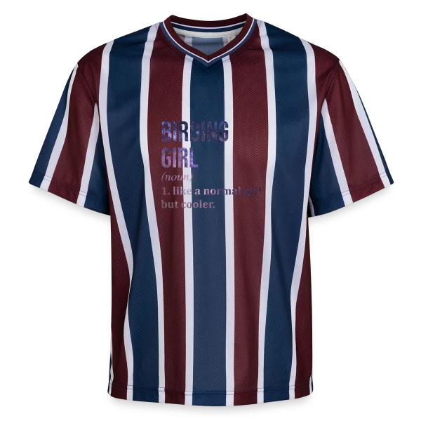 Birding Girl Galaxie sur T-shirt de foot unisexe en mesh