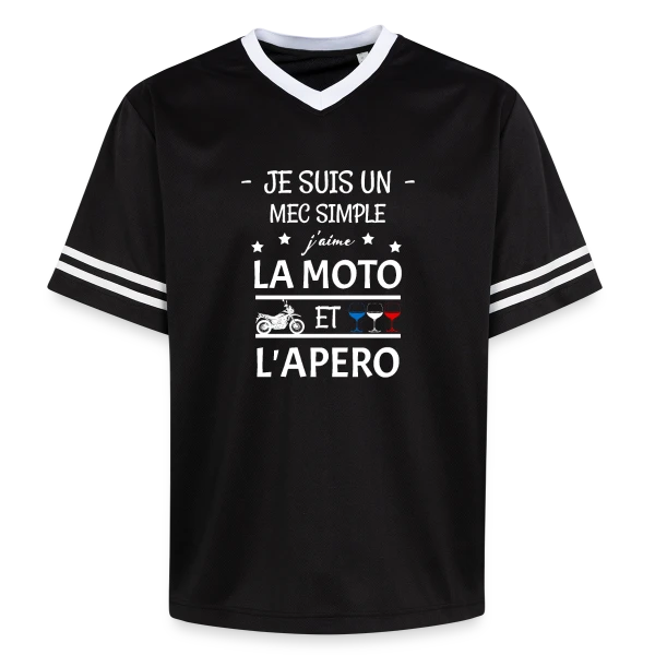 Moto & Apéro : L'Esprit Motard sur T-shirt de foot unisexe en mesh