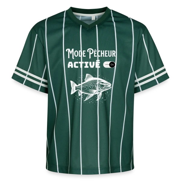 Mode Pêcheur Activé : Design Minimaliste sur T-shirt de foot unisexe en mesh
