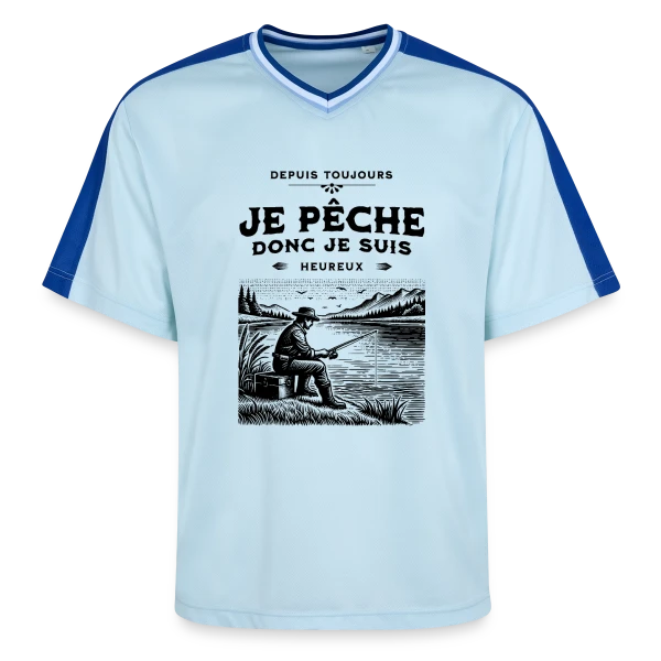 Je Pêche, Je Suis Heureux : T-shirt Éloquent sur T-shirt de foot unisexe en mesh