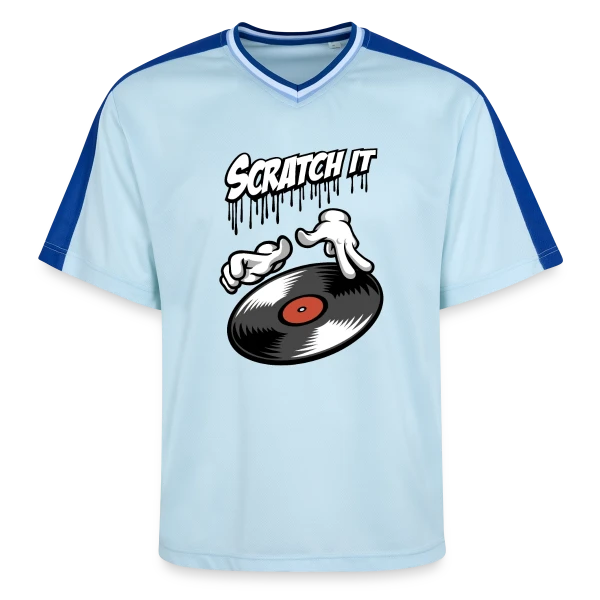 Scratch It: DJ Style sur T-shirt de foot unisexe en mesh