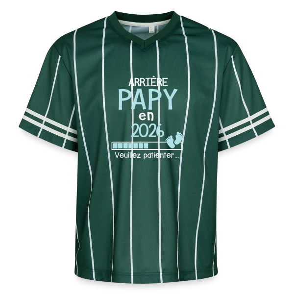 Arrière Papy en 2026 : Annonce de Grossesse Humour sur T-shirt de foot unisexe en mesh