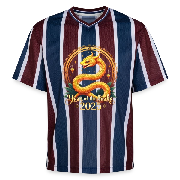 Nouvel An Chinois 2025 - Année du Serpent sur T-shirt de foot unisexe en mesh