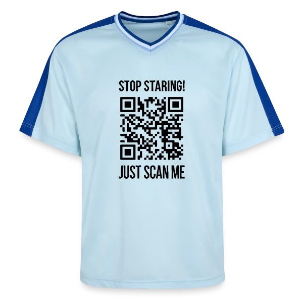 QR Code Motivation: Scanne-moi ! sur T-shirt de foot unisexe en mesh
