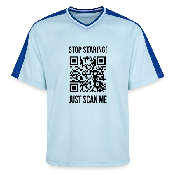QR Code Gentillesse : Scanne et Sois Bienveillant sur T-shirt de foot unisexe en mesh