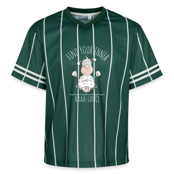 Mouton Yoga 'Baaa-Lance' - L'Équilibre Zen sur T-shirt de foot unisexe en mesh