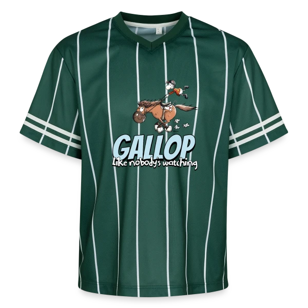 Galope comme si personne ne te regardait - Cheval Cartoon sur T-shirt de foot unisexe en mesh