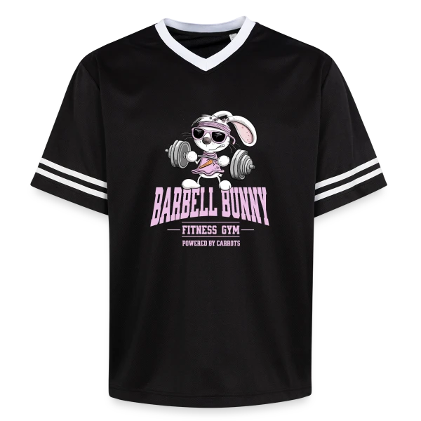 Lapin Fitness Musculation - 'Powered by Carrots' sur T-shirt de foot unisexe en mesh