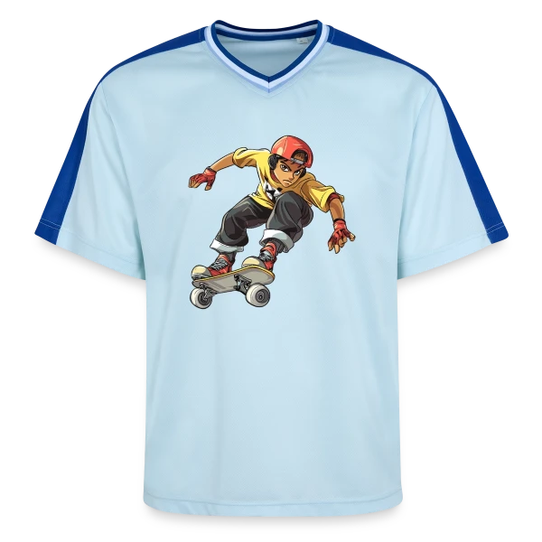Esprit Skateboarder sur T-shirt de foot unisexe en mesh