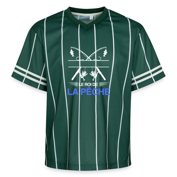 Le Roi de la Pêche - Cadeau Pêcheur Personnalisé sur T-shirt de foot unisexe en mesh