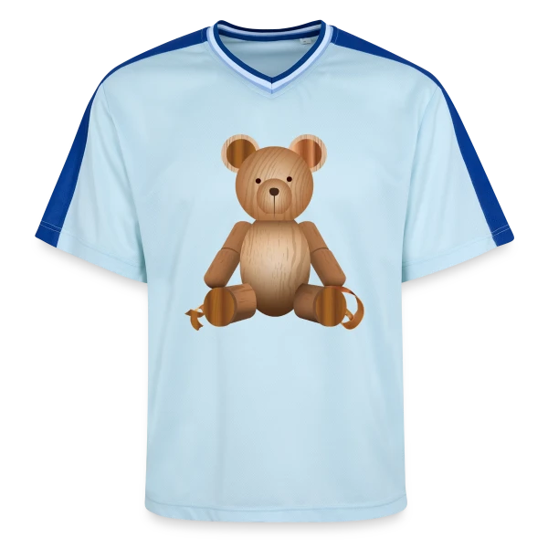 Ours Mignon en Bois - Style Nature & Chaleureux sur T-shirt de foot unisexe en mesh