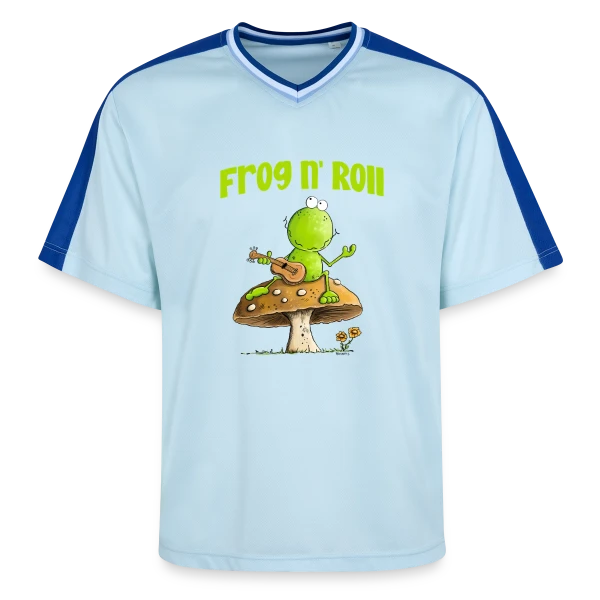 Grenouille guitariste cottagecore sur T-shirt de foot unisexe en mesh