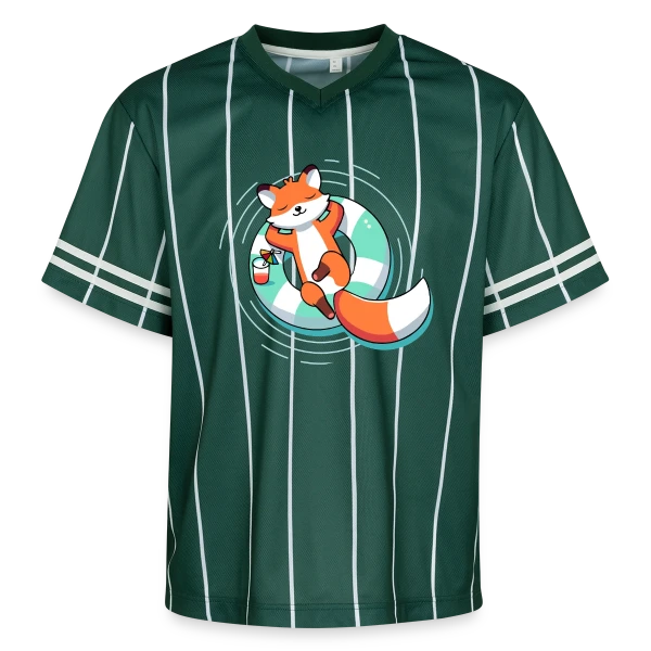 Renard Chill' en Bouée Tropicale sur T-shirt de foot unisexe en mesh