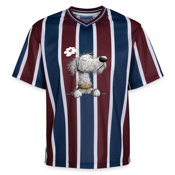 Lévrier Irlandais - Cartoon chien de race sur T-shirt de foot unisexe en mesh
