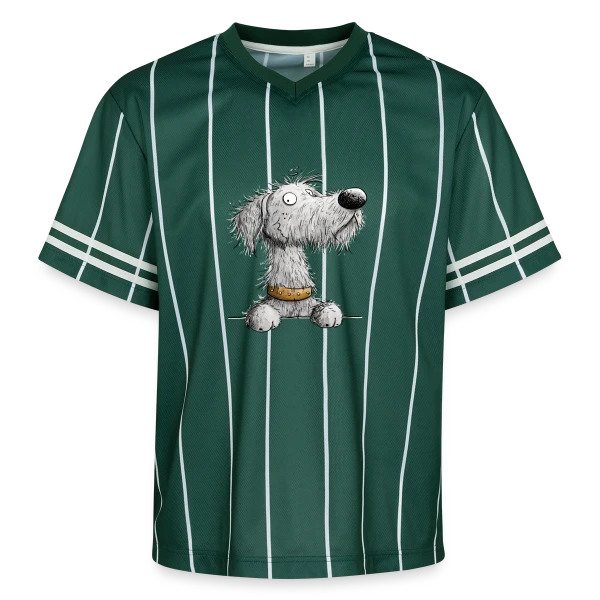 Lévrier Irlandais - Cartoon chien pour la promenade sur T-shirt de foot unisexe en mesh