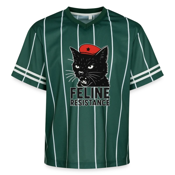 Chat Noir Révolutionnaire sur T-shirt de foot unisexe en mesh