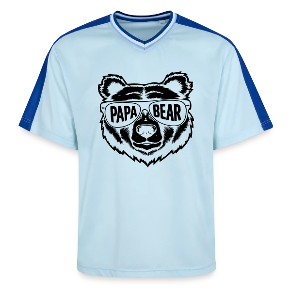 Papa Bear - Le Papa Câlin de la Famille sur T-shirt de foot unisexe en mesh