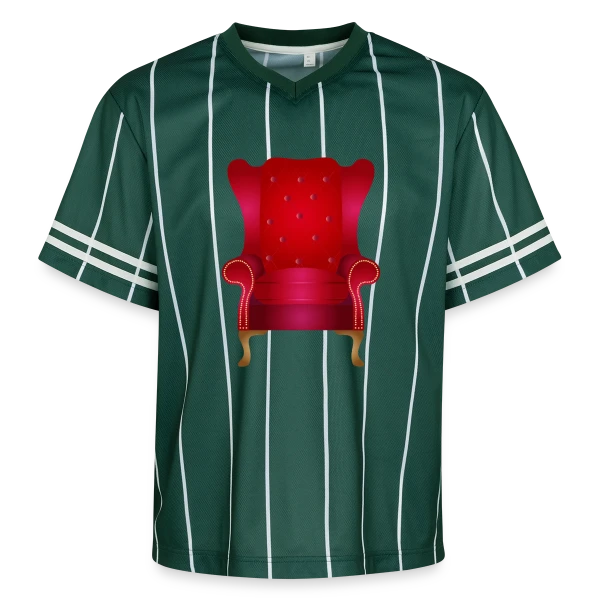 Fauteuil Vintage Rouge: Élégance Chaleureuse sur T-shirt de foot unisexe en mesh