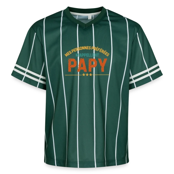 Mes Personnes Préférées M'Appellent Papy - T-shirt Personnalisé sur T-shirt de foot unisexe en mesh