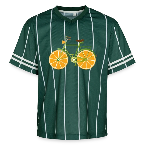 Vélo Fruitix : L'Original Fun aux Roues Oranges sur T-shirt de foot unisexe en mesh