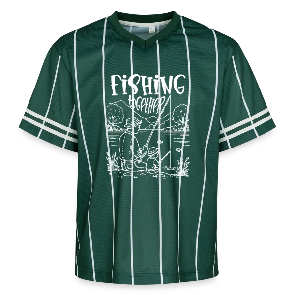 Pêche Père Fils : Amour & Passion Partagée sur T-shirt de foot unisexe en mesh