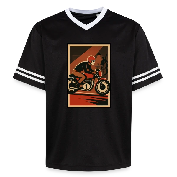 Pilote Moto Rétro Jazz sur T-shirt de foot unisexe en mesh